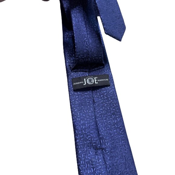 Joseph Abboud Royal Blue Woven Geometric Silk Tie EUC - Picture 3 of 3
